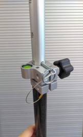 Веха для GPS, длина 2,5м., две секции, карбон и алюминий, уровень, винт.